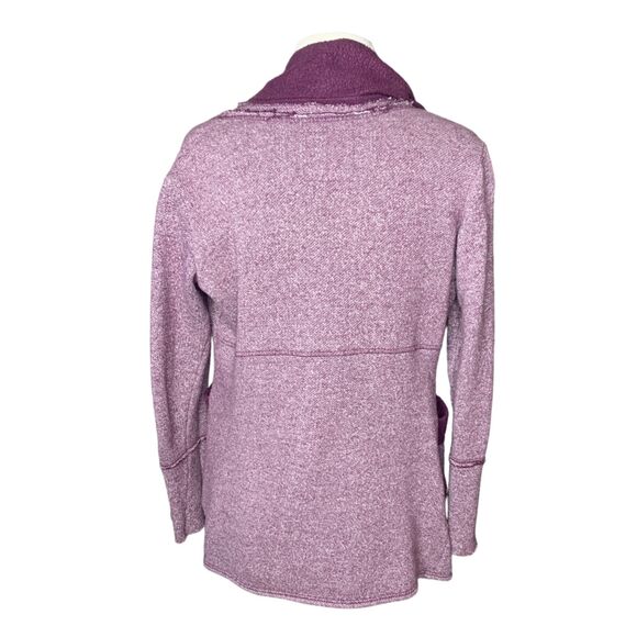 Bloom Knitware Women’s Open Front Cardigan Purple Organic Cotton Blend Size S - Picture 4 of 8